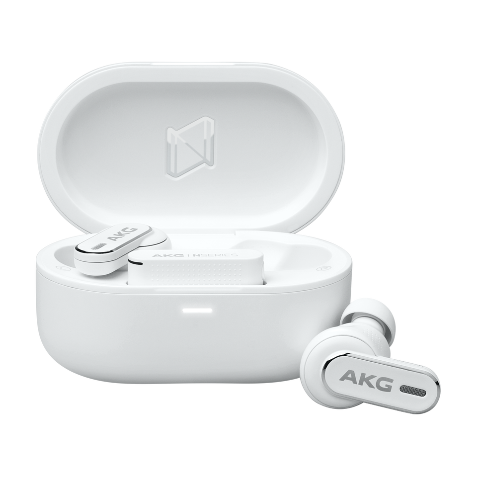 AKG N5 Hybrid - White - True wireless noise cancelling earbuds - Hero